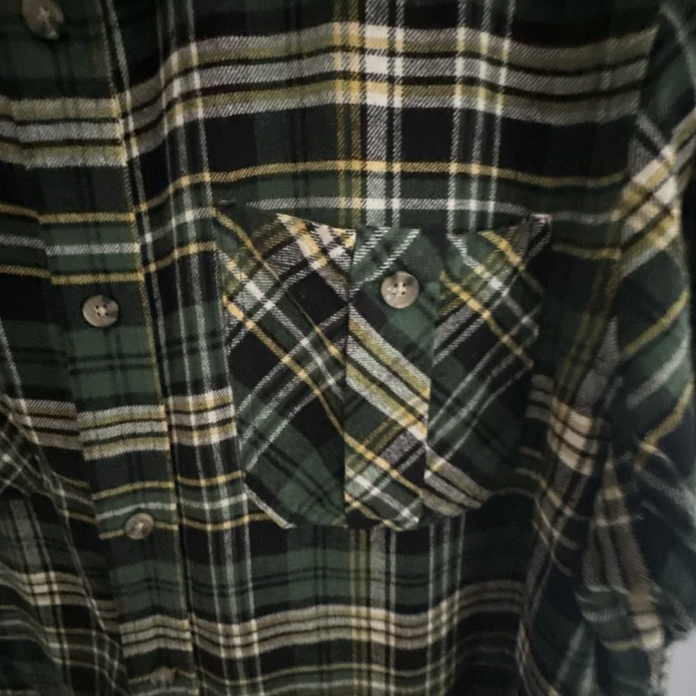 KingSize Men's Green Plaid Flannel Shirt Size‎ Tall XLT